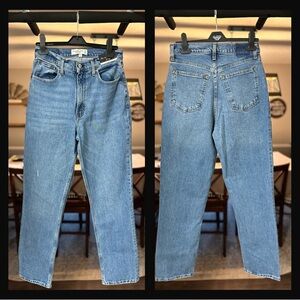 Abercrombie & Fitch High-Rise Light Blue Straight Jeans